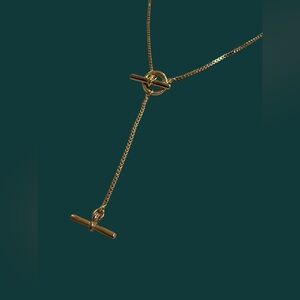 Elegant Gold Lariat Necklace